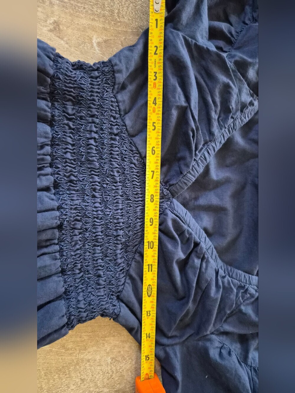Patrons Of Peace Navy Blue Smocked Waist Maxi Dress Size XS - Picture 11 of 11